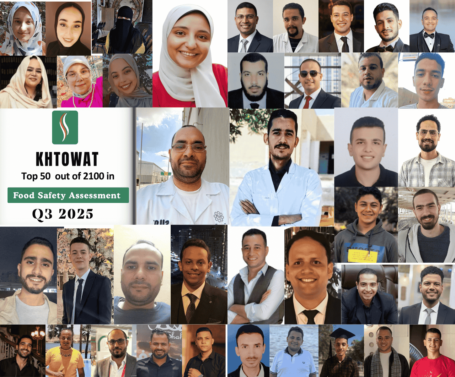 Celebrating the Top 50 achievers in the Khtowat Food Safety Assessment! ?